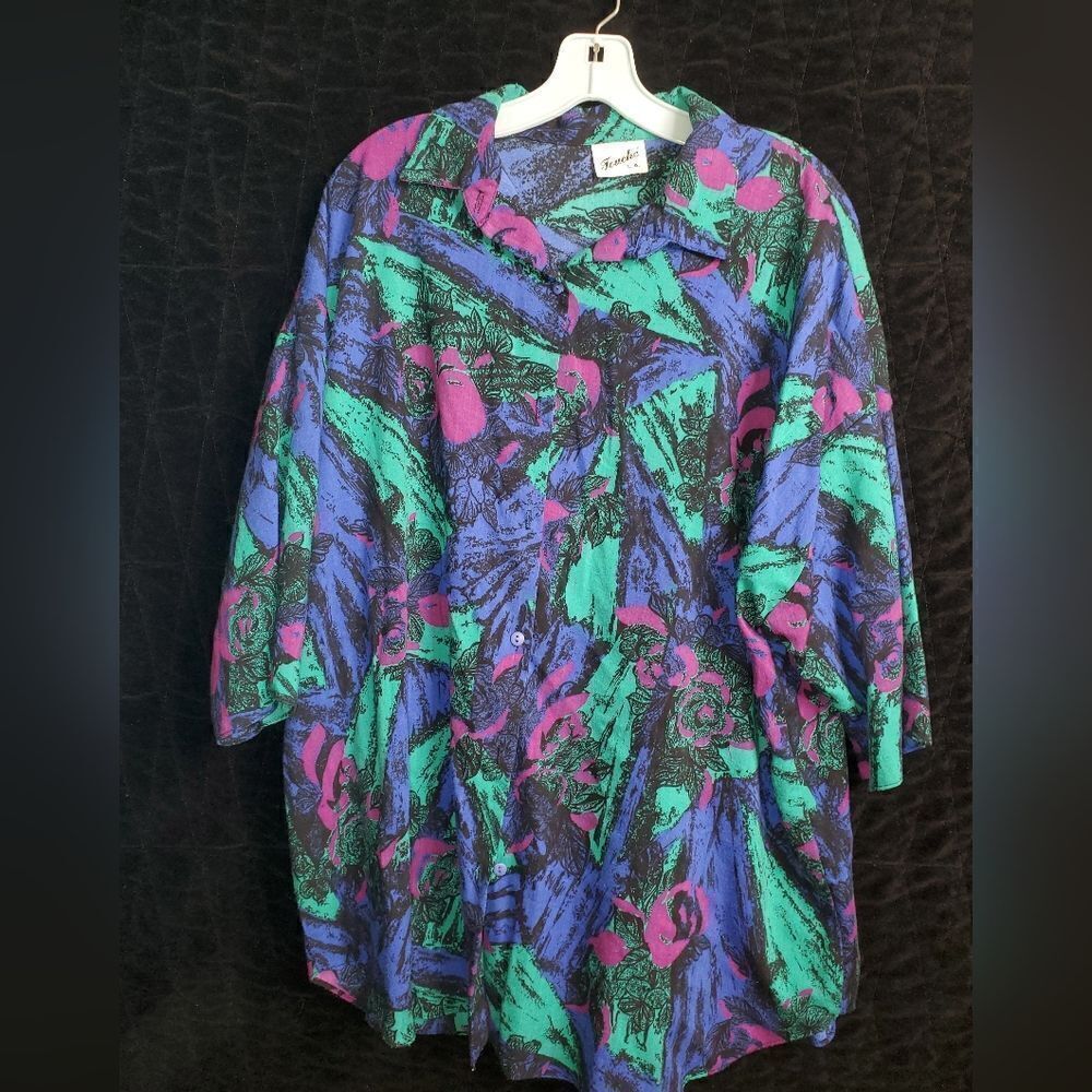 Vintage Touche LA Button Up Blouse XL